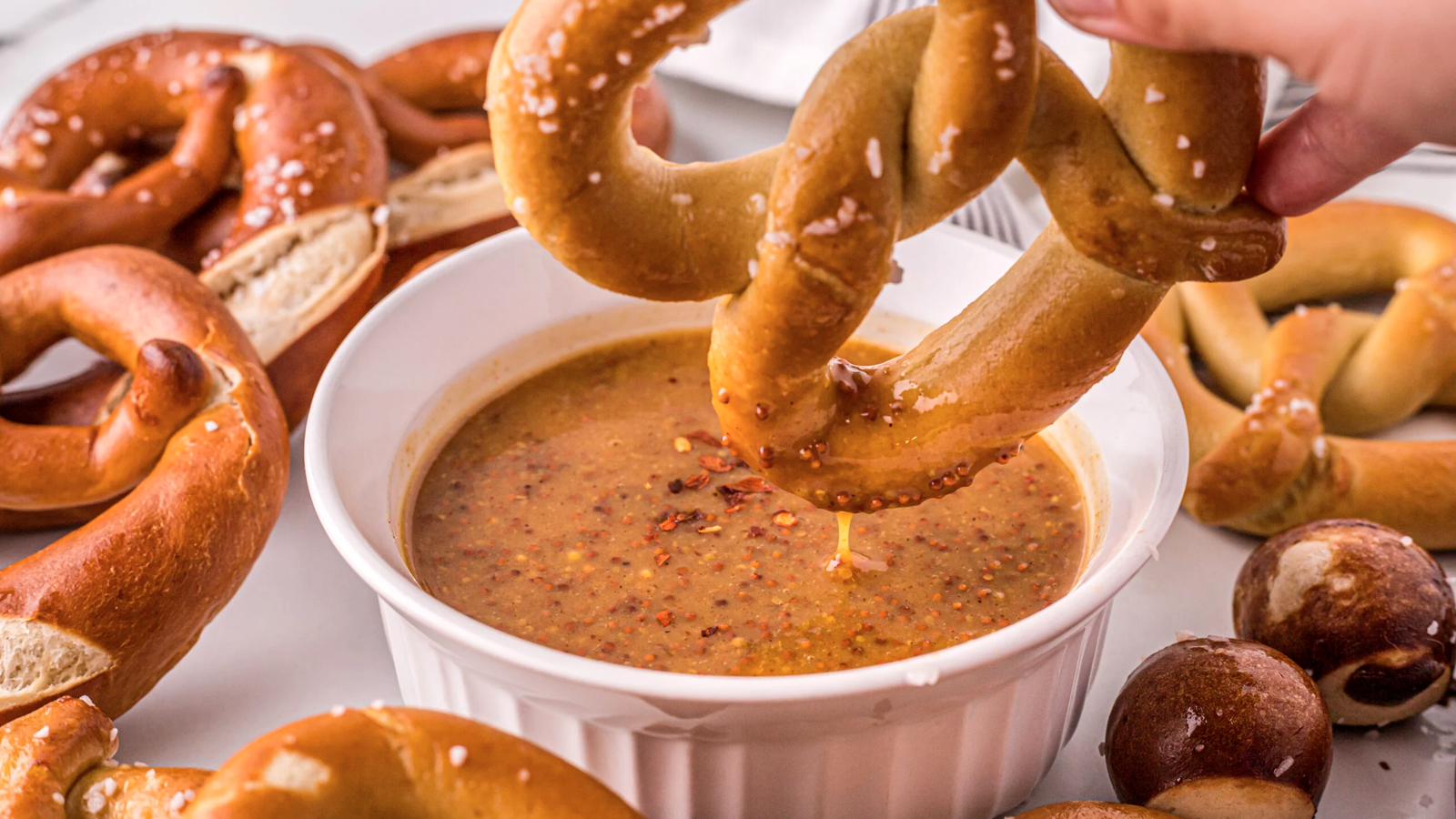 Soft Pretzels with Mustard